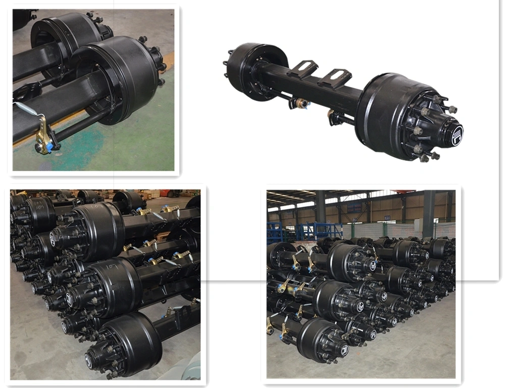 German Type 16t Assemble Truck Rear Steer Axles for Trailer 25 Ton American Type Axle Rear Steer Axle