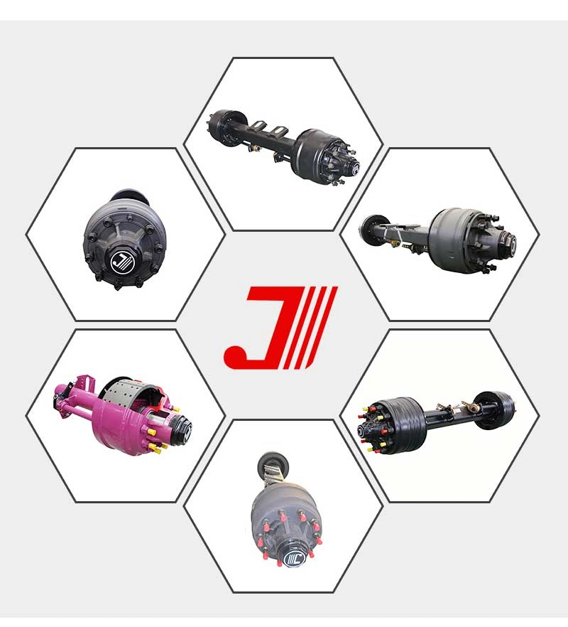 American Type 13~16 Ton Trailer Axle Semi Truck Trailer Parts Auto Spare Part with ABS System
